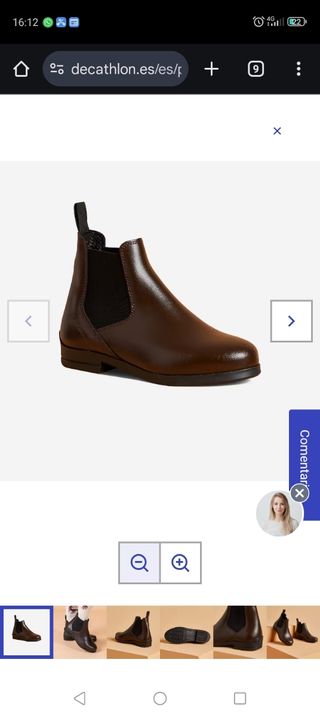 Botas equitación niño marrón 32