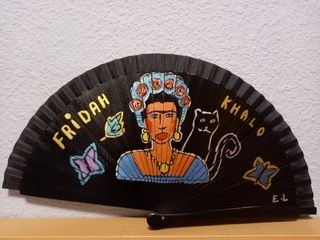 Abanico artesanal Fridah Khalo.