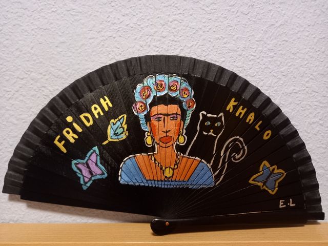 Abanico artesanal Fridah Khalo.