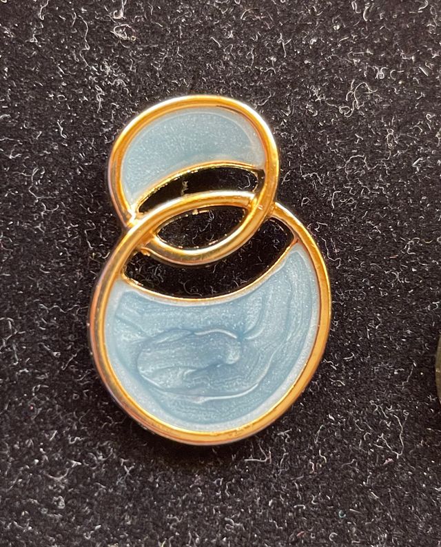 Pendientes círculos azules