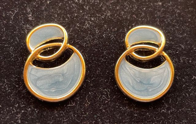 Pendientes círculos azules