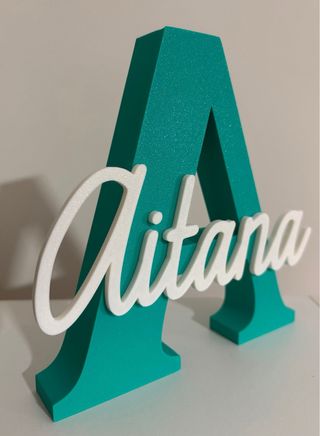 Letra personalizada con nombre en 3D