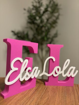 Letra personalizada con nombre en 3D