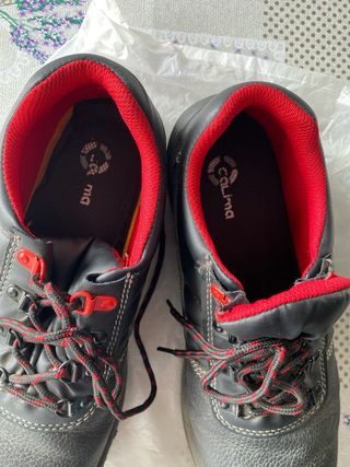 Zapatos seguridad Colima negros y rojos 