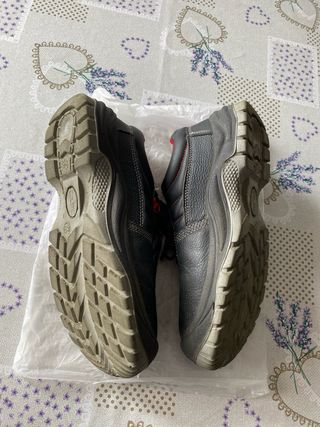 Zapatos seguridad Colima negros y rojos 