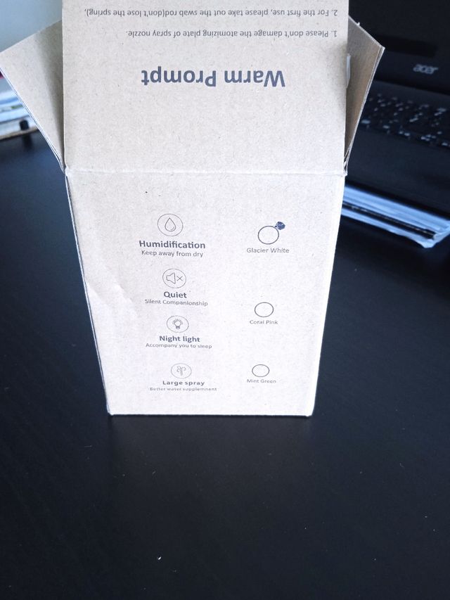 Humidificador USB c/ Luz LED - Novo