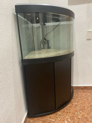 Acuario curvo 190L + accesorios