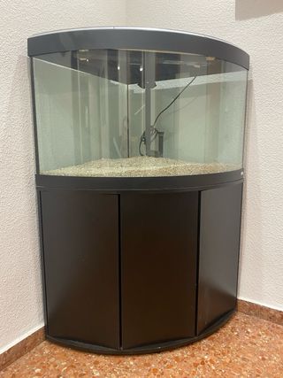 Acuario curvo 190L + accesorios
