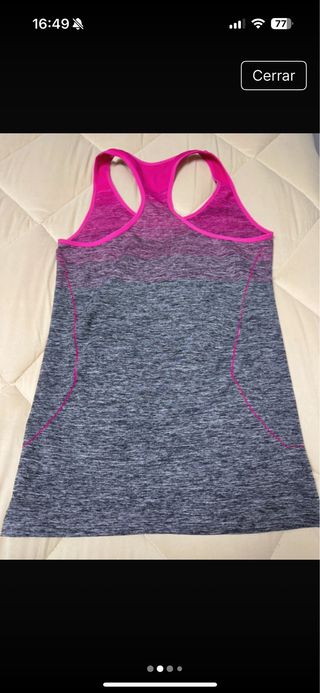 Camiseta gym Gold's Gym gris-rosa