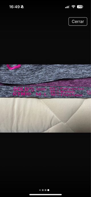 Camiseta gym Gold's Gym gris-rosa