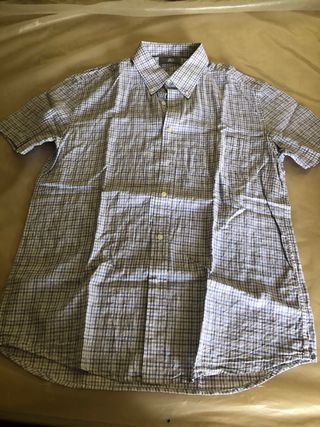 3 Camicie Uomo Maniche Corte - Blu & Bianco