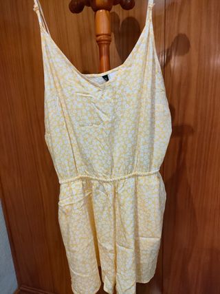 Mono corto flores amarillo 