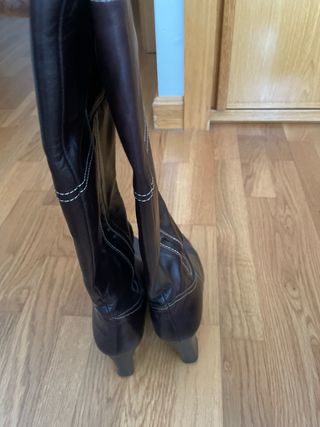 Botas Marrón Piel - Mujer