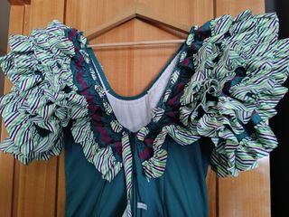 Vestido Flamenca Verde Botella - Talla 44