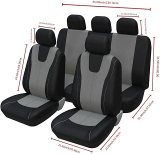Fundas asientos coche gris-negro. Nuevas