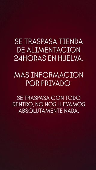 Traspaso Tienda Alimentación 24h