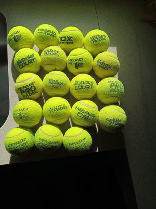 Vendo 50 pelotas de pádel usadas 