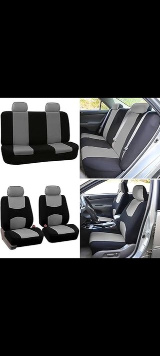 Fundas asientos coche gris. Juego completo