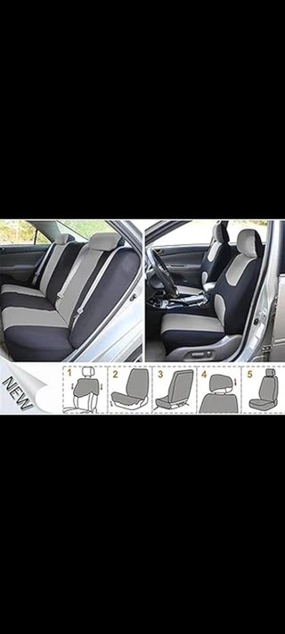 Fundas asientos coche gris. Juego completo