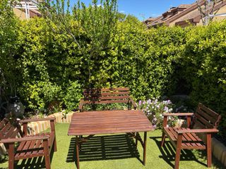 Muebles jardín - Mesa y sillas madera