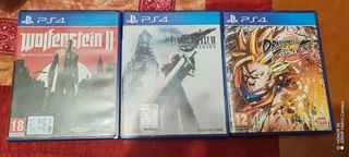 3 Giochi PS4: Wolfenstein II, FFVII Remake, DB Fig