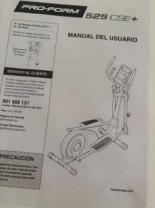 Eliptica ProForm 525 CSE - Casi nueva