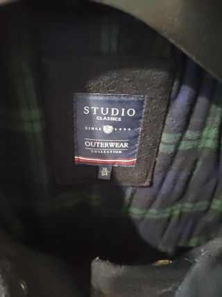 Abrigo negro Studio talla XL - Invierno