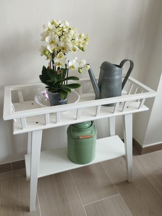 Soporte plantas IKEA blanco