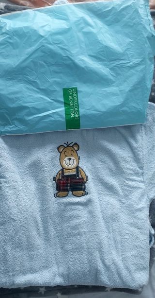 Albornoz Benetton azul - NUEVO