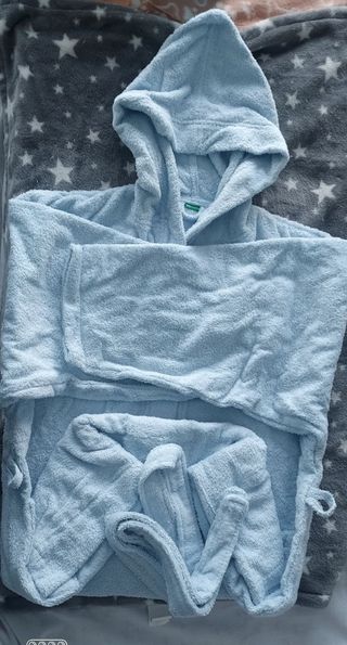 Albornoz Benetton azul - NUEVO