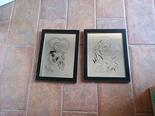 2 Cuadros religiosos cristal