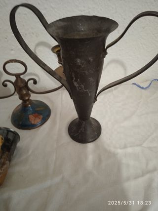 Jarrones latón antiguos India (7)