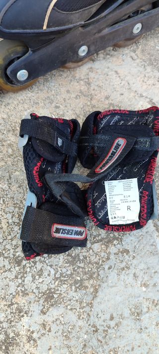 Patines linea+bolsa transporte+protecciones muñeca