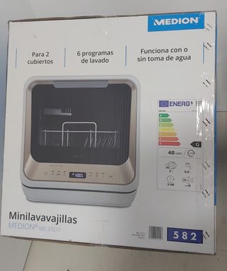 Minilavavajillas MEDION MD 37217 - 2 cubiertos