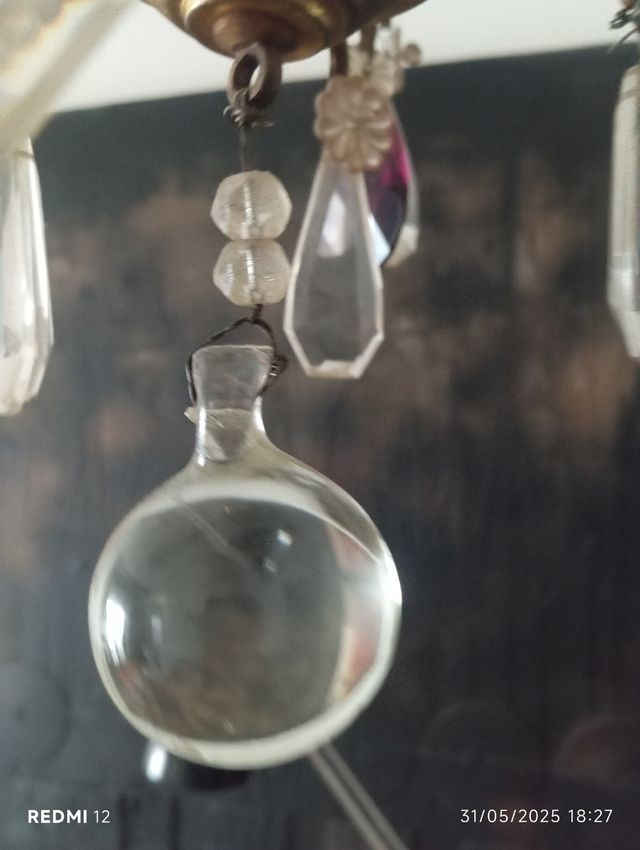 Lámpara araña cristal francesa inicios sigo X X