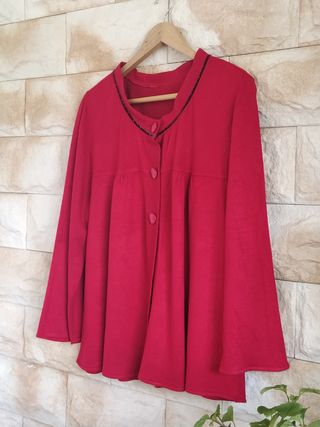 Chaqueta punto rojo 48 mujer