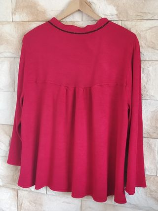 Chaqueta punto rojo 48 mujer