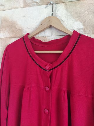 Chaqueta punto rojo 48 mujer