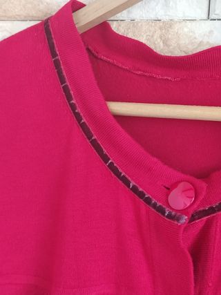 Chaqueta punto rojo 48 mujer