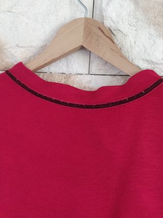 Chaqueta punto rojo 48 mujer