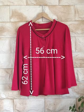 Chaqueta punto rojo 48 mujer