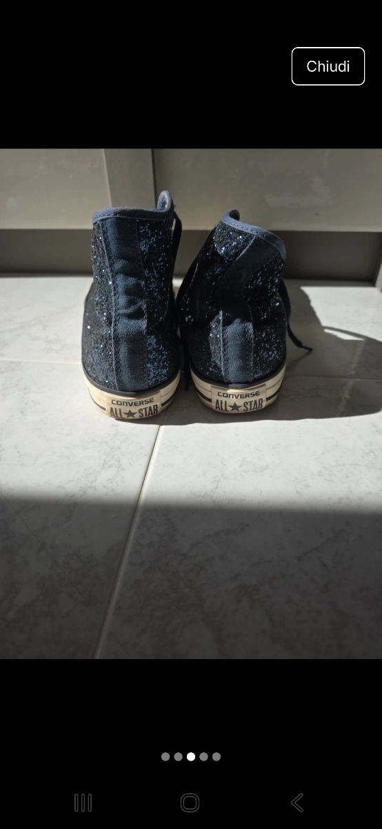 Converse glitter blu 39