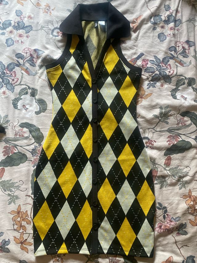 Vestido H&M Divided, rombos, talla XS de segunda mano por EUR en