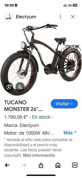 Bicicleta eléctrica Monster 26  whassap 692106816 
