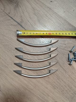 Tiradores plata - 5 uds.