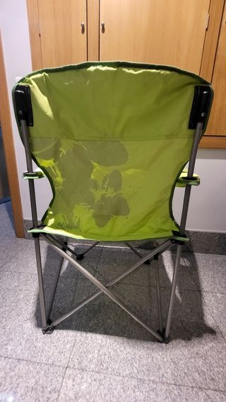 Silla camping plegable verde