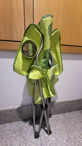 Silla camping plegable verde