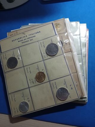 Monete Italia 1971: 5, 10,20. 50. 100 lire