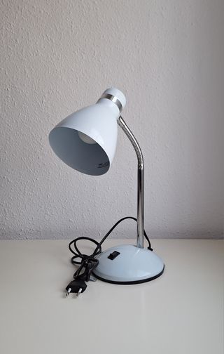 Lampara escritorio blanca vintage