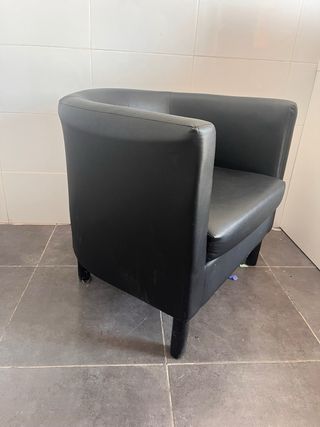 Butacas negras piel sintética